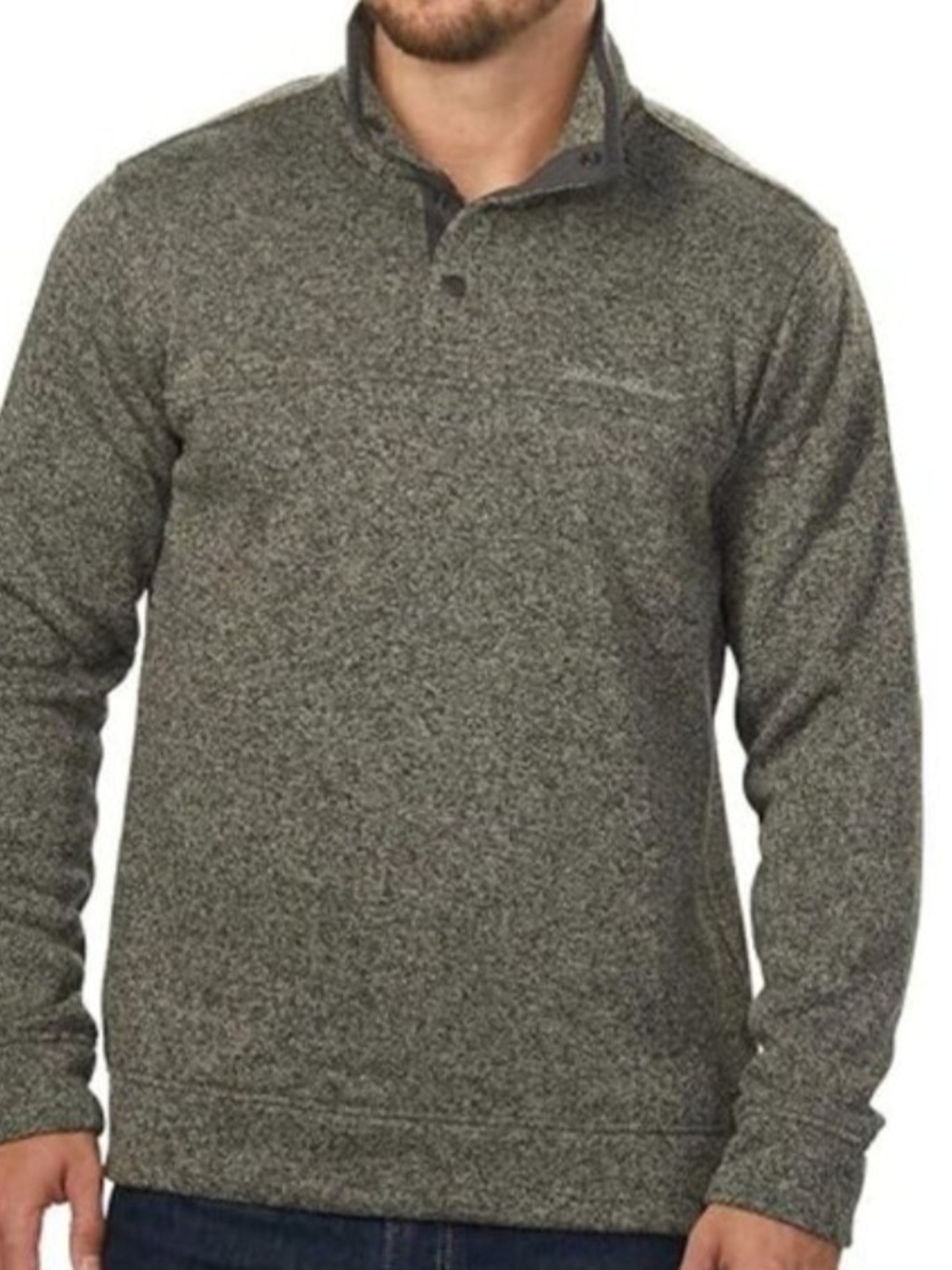 Eddie Bauer Radiator Men’s Olive Green  Quarter-Snap Sweater Size XL